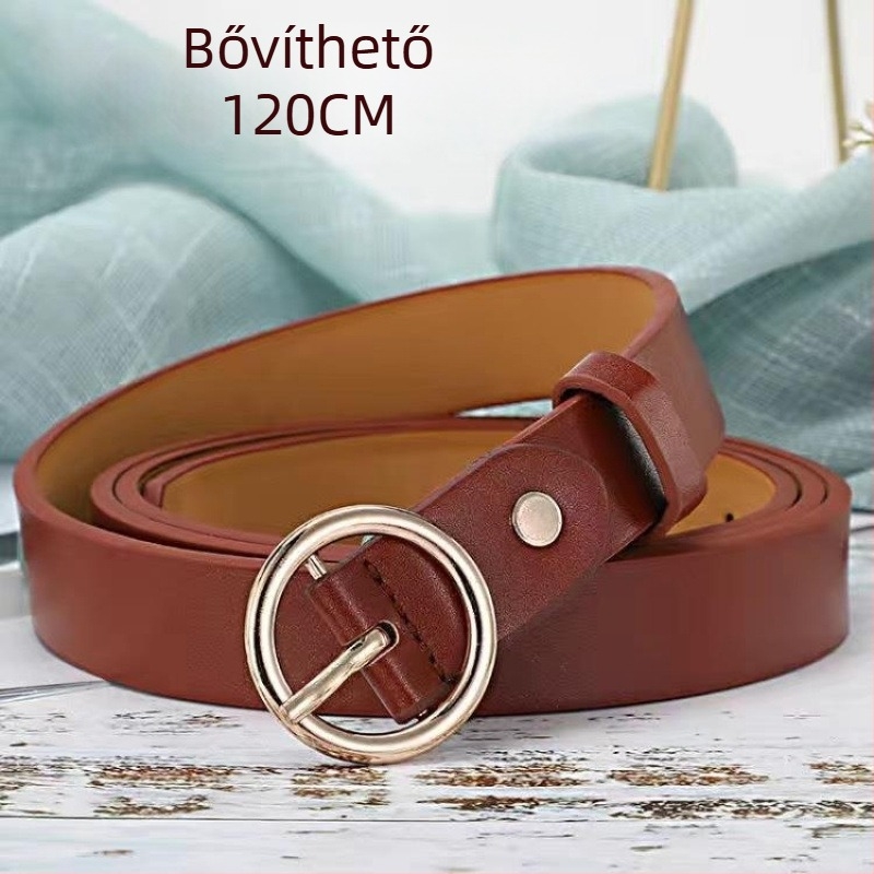 Női vékony dekoratív öv (anyag: más; csat: ötvözet; zárás: tűs csattal; szélesség: vékony (<2 cm); stílus: elegáns, könnyű lux)