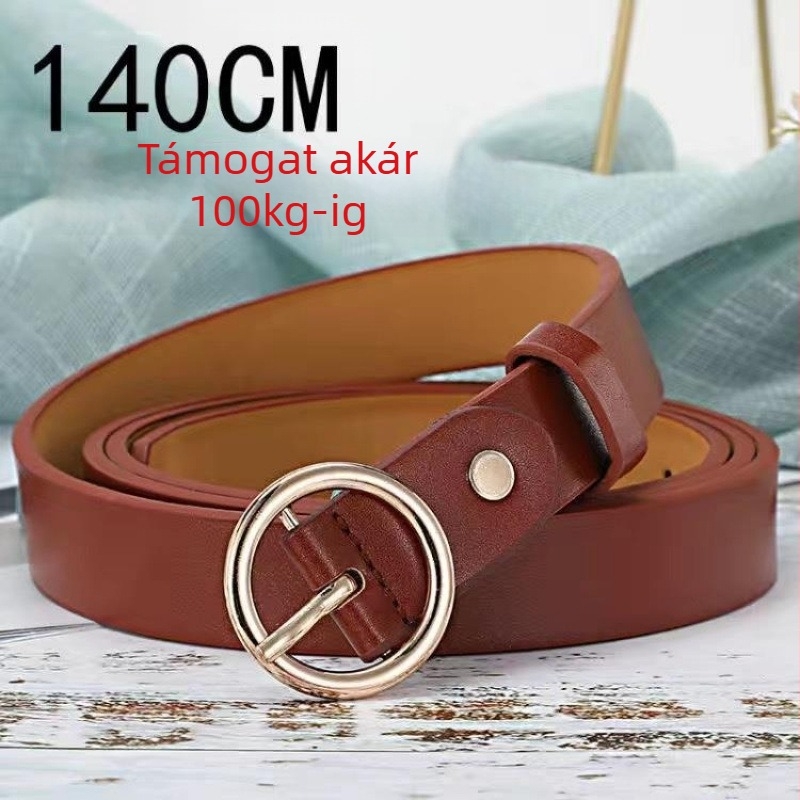 Női vékony dekoratív öv (anyag: más; csat: ötvözet; zárás: tűs csattal; szélesség: vékony (<2 cm); stílus: elegáns, könnyű lux)