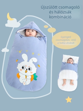 Újszülött téli, vastag swaddle hálózsák, állandó hőmérsékletű, meleg.