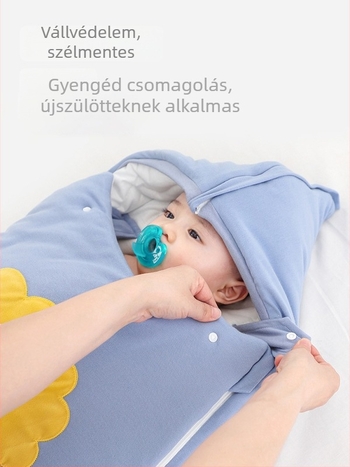Újszülött téli, vastag swaddle hálózsák, állandó hőmérsékletű, meleg.