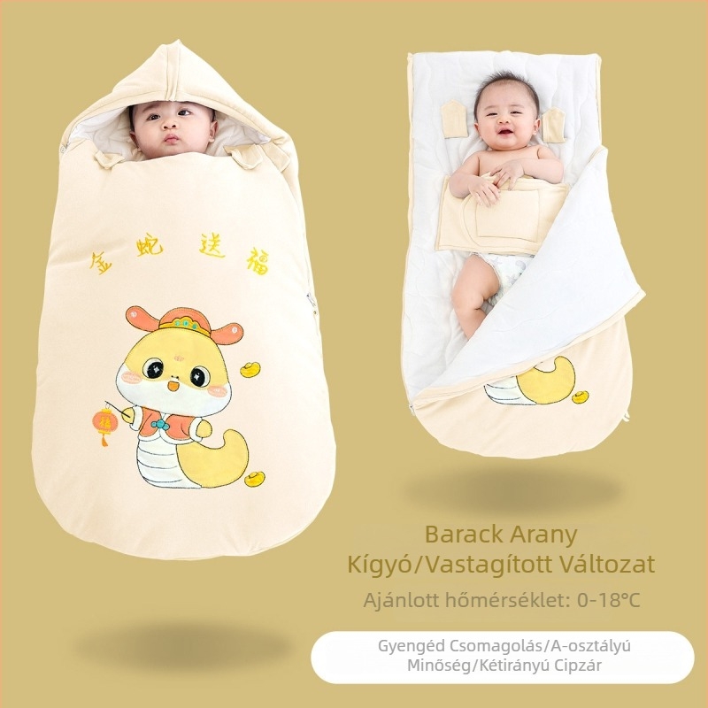 Újszülött téli, vastag swaddle hálózsák, állandó hőmérsékletű, meleg.