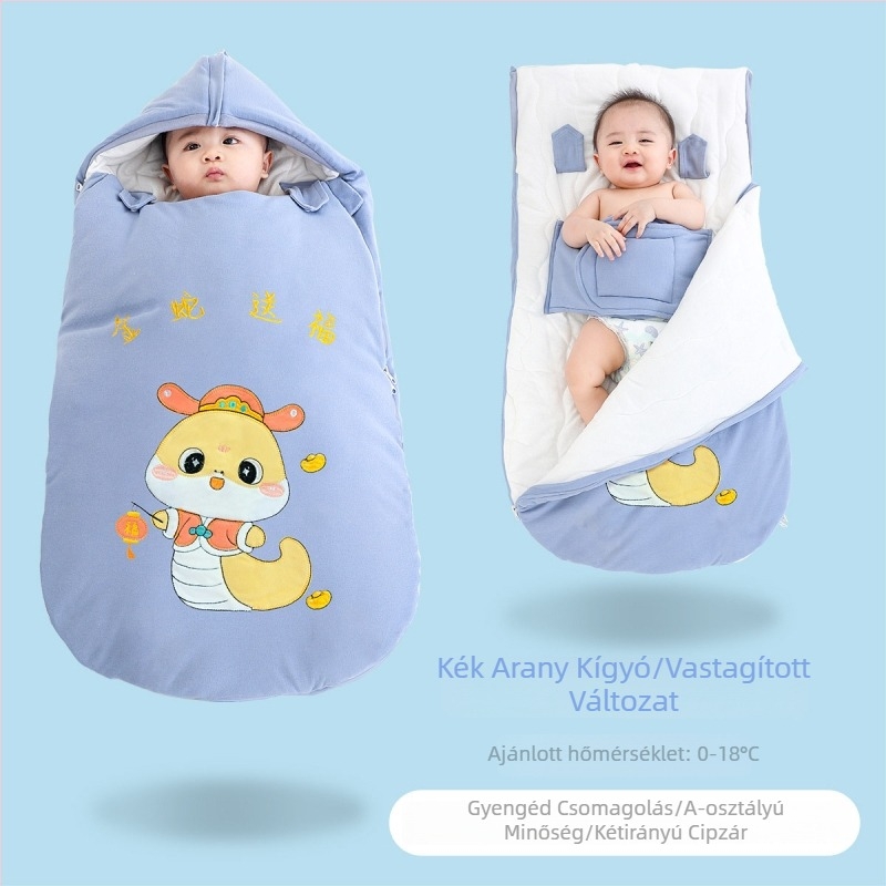 Újszülött téli, vastag swaddle hálózsák, állandó hőmérsékletű, meleg.