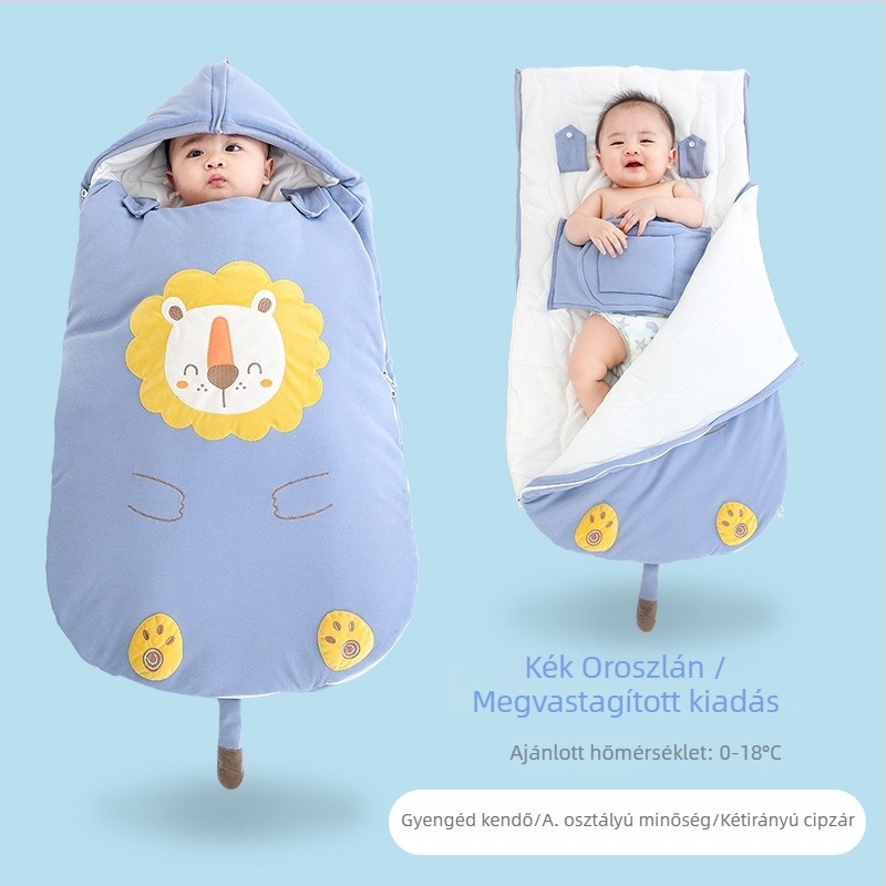 Újszülött téli, vastag swaddle hálózsák, állandó hőmérsékletű, meleg.
