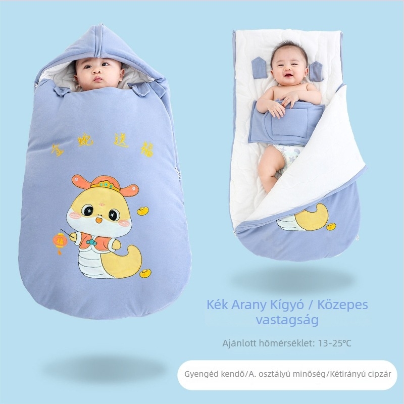 Újszülött téli, vastag swaddle hálózsák, állandó hőmérsékletű, meleg.