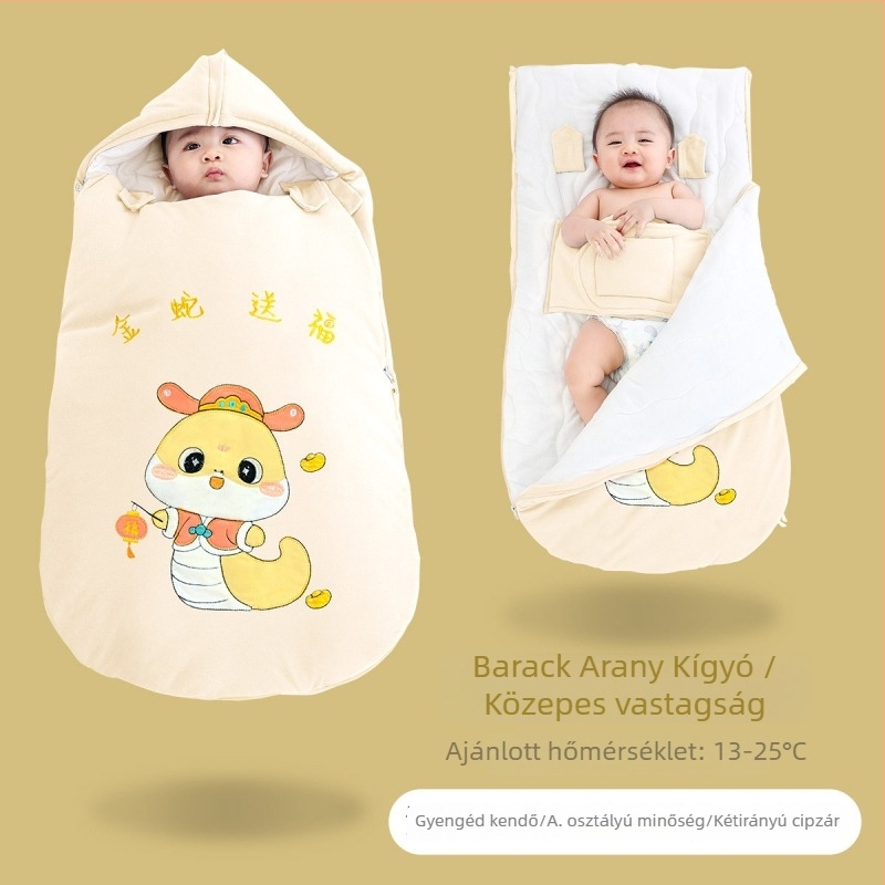 Újszülött téli, vastag swaddle hálózsák, állandó hőmérsékletű, meleg.