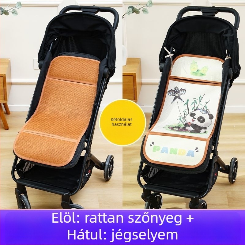 Nyári légáteresztő babakocsi matrac, univerzális, kétoldalas ice silk