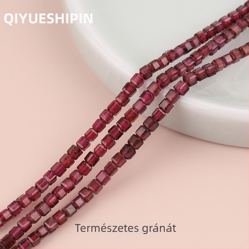 4 mm fekete kvarc kristály kocka gyöngyök DIY-hoz