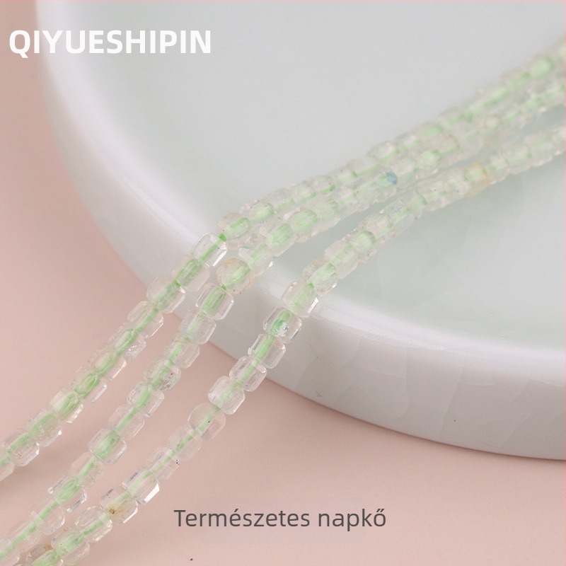 4 mm fekete kvarc kristály kocka gyöngyök DIY-hoz