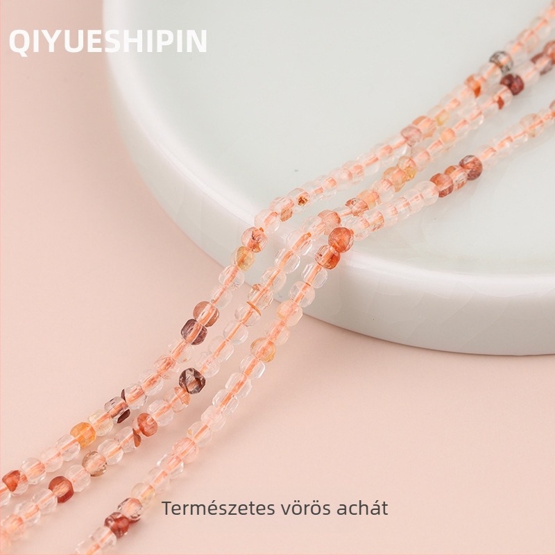 4 mm fekete kvarc kristály kocka gyöngyök DIY-hoz
