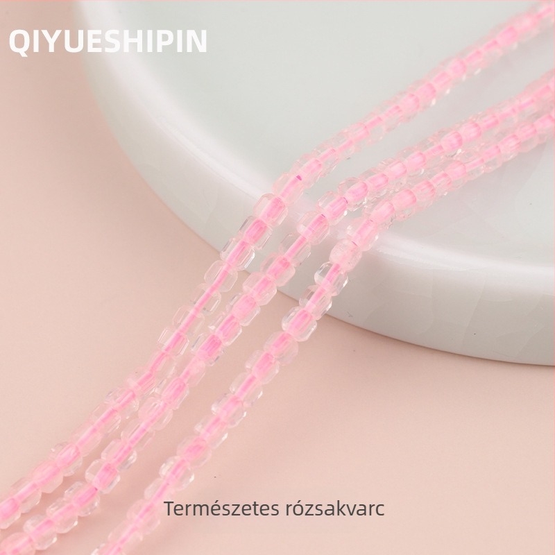4 mm fekete kvarc kristály kocka gyöngyök DIY-hoz