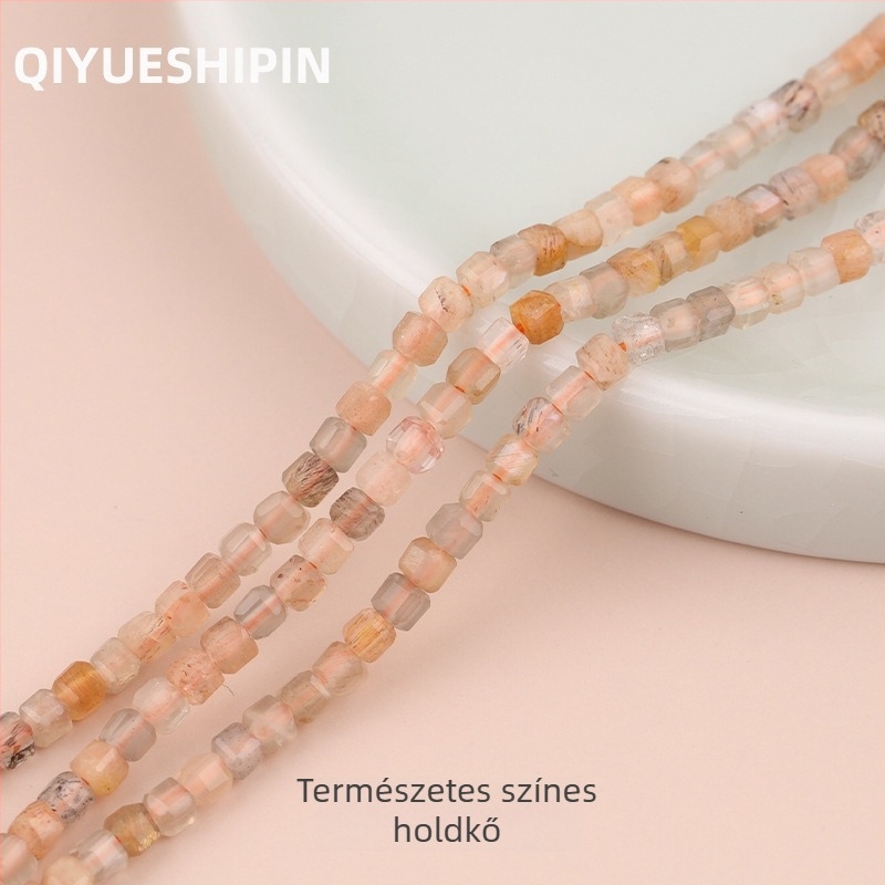 4 mm fekete kvarc kristály kocka gyöngyök DIY-hoz