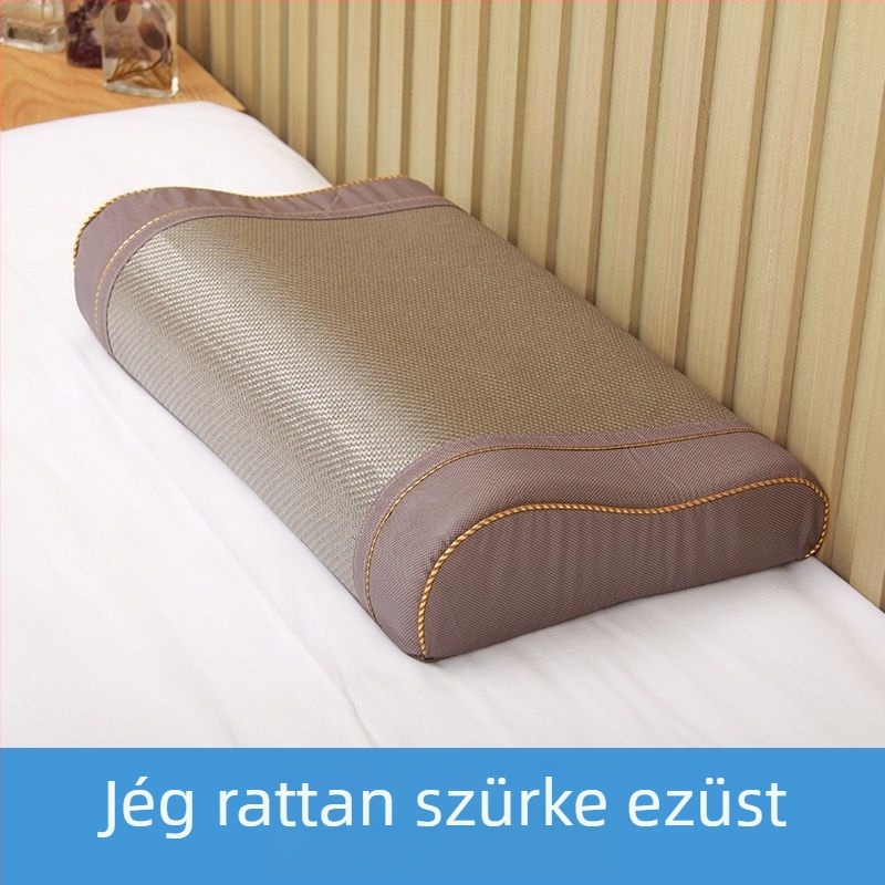Pamut párnahuzat, egyszerű szövésű, reaktív festéssel, modern minimalista stílus.