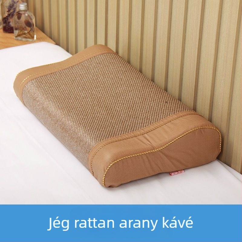 Pamut párnahuzat, egyszerű szövésű, reaktív festéssel, modern minimalista stílus.