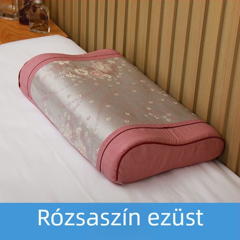 Pamut párnahuzat, egyszerű szövésű, reaktív festéssel, modern minimalista stílus.