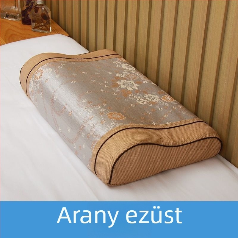 Pamut párnahuzat, egyszerű szövésű, reaktív festéssel, modern minimalista stílus.