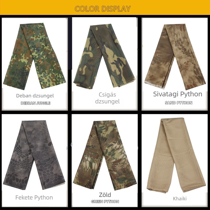 Taktikai Kamuflázz Nyakkendő - Légáteresztő Poliészter, Uniszex, Kültéri Tevékenységek, Logónyomás Támogatott