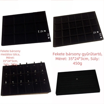 12 rekeszes fém ékszertároló – gyűrűk, nyakláncok, karkötők és medálok számára, művészi stílus, eredet: Jilin, 2025 tavasz