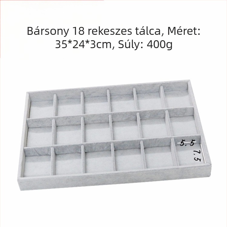 12 rekeszes fém ékszertároló – gyűrűk, nyakláncok, karkötők és medálok számára, művészi stílus, eredet: Jilin, 2025 tavasz