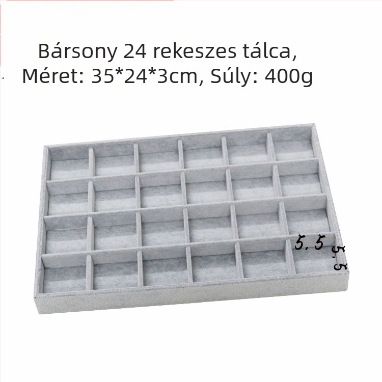 12 rekeszes fém ékszertároló – gyűrűk, nyakláncok, karkötők és medálok számára, művészi stílus, eredet: Jilin, 2025 tavasz