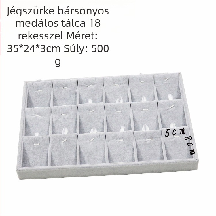 12 rekeszes fém ékszertároló – gyűrűk, nyakláncok, karkötők és medálok számára, művészi stílus, eredet: Jilin, 2025 tavasz