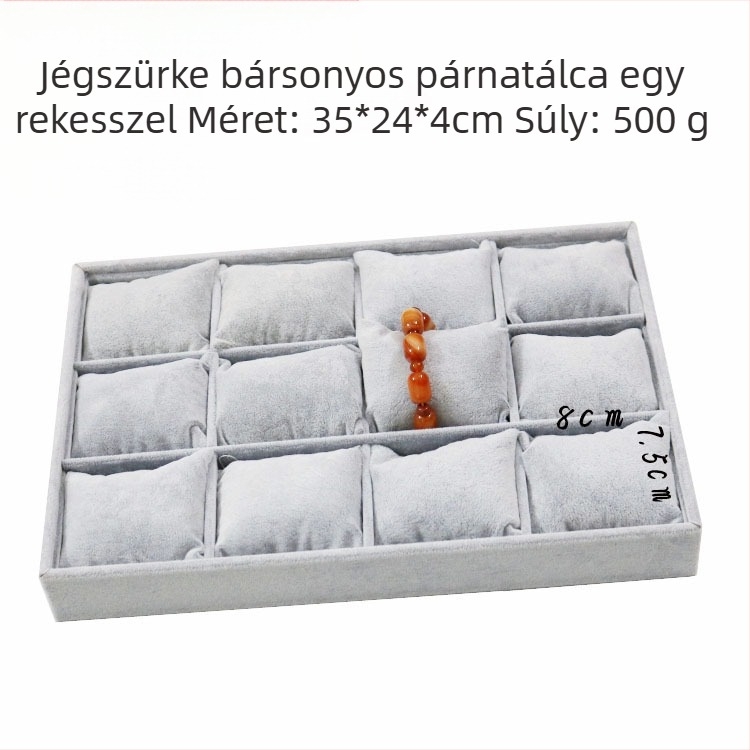 12 rekeszes fém ékszertároló – gyűrűk, nyakláncok, karkötők és medálok számára, művészi stílus, eredet: Jilin, 2025 tavasz