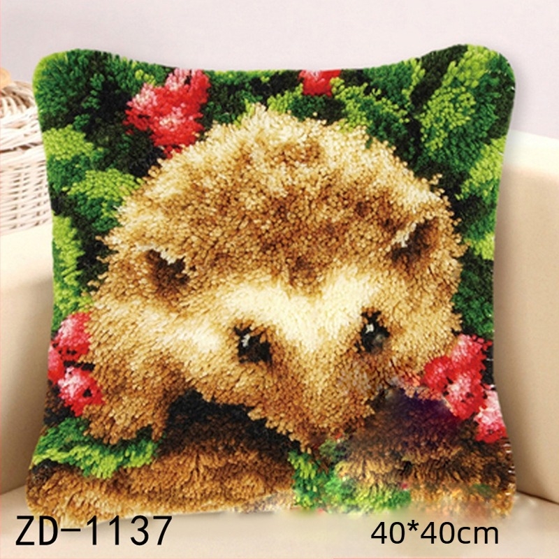 Keresztszemes párna készlet – DIY műanyag lapon, karikatúra/anime mintákkal, koreai stílus, Needle Friend