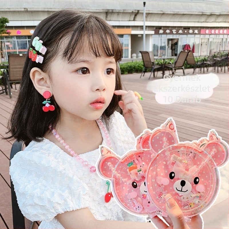 Gyerekeknek szóló ékszerszett - kézzel készült, műanyag/gyanta, golyós lánc nyaklánc ötvözet medállal, koreai stílus, 3–10 éveseknek