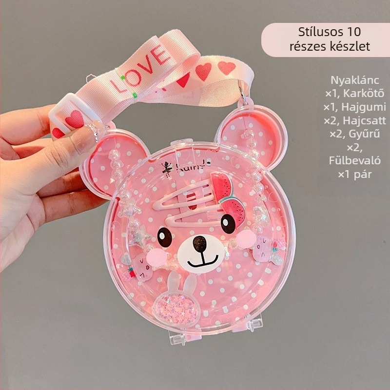 Gyerekeknek szóló ékszerszett - kézzel készült, műanyag/gyanta, golyós lánc nyaklánc ötvözet medállal, koreai stílus, 3–10 éveseknek