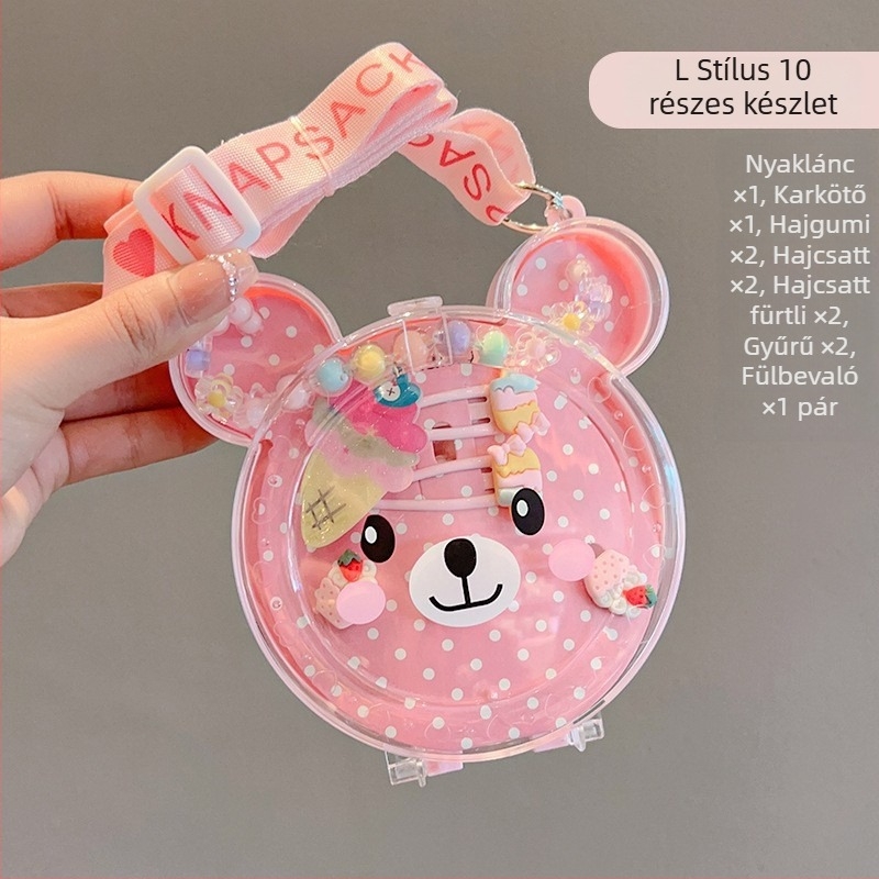 Gyerekeknek szóló ékszerszett - kézzel készült, műanyag/gyanta, golyós lánc nyaklánc ötvözet medállal, koreai stílus, 3–10 éveseknek