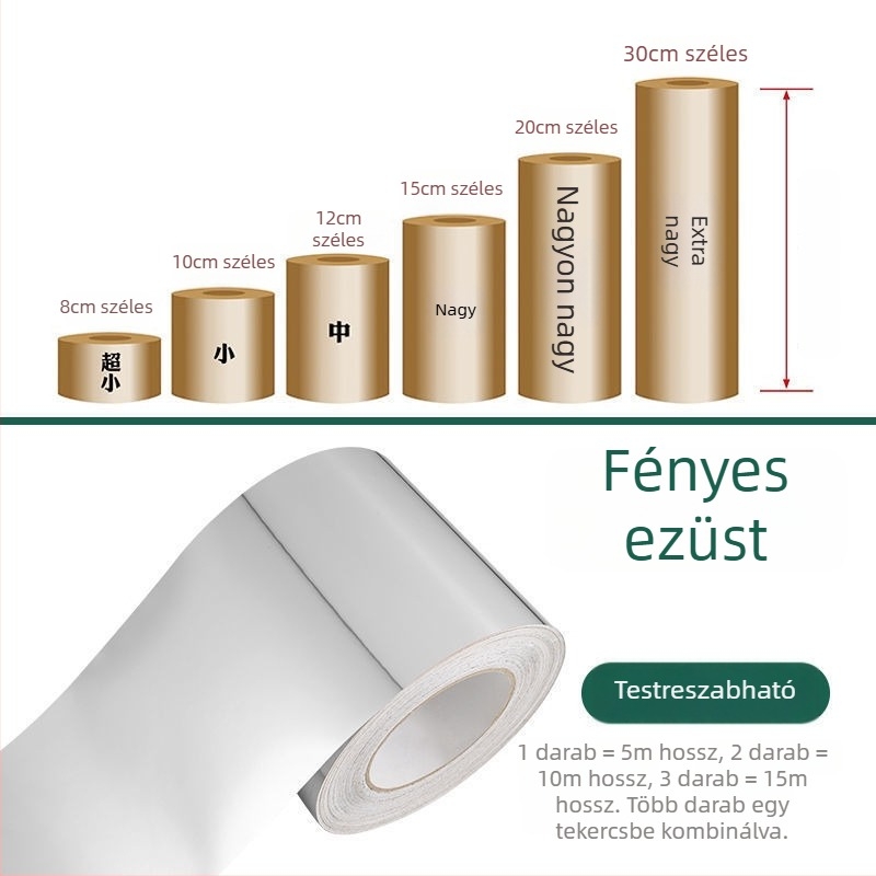Egyszínű dekoratív, öntapadós és vízálló falidekor csempékre, falakra, párkányokra és ajtókeretekhez