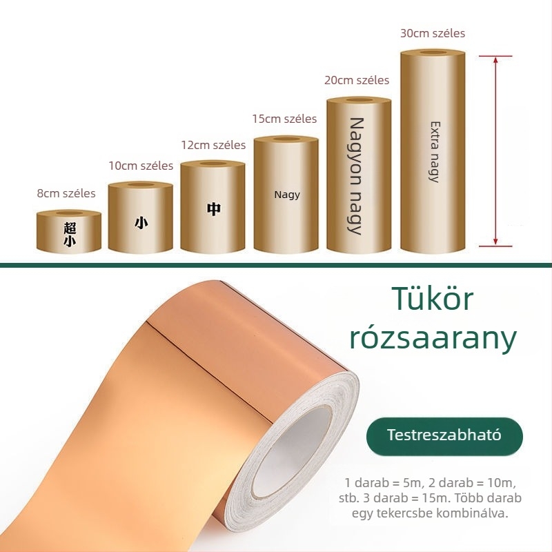 Egyszínű dekoratív, öntapadós és vízálló falidekor csempékre, falakra, párkányokra és ajtókeretekhez
