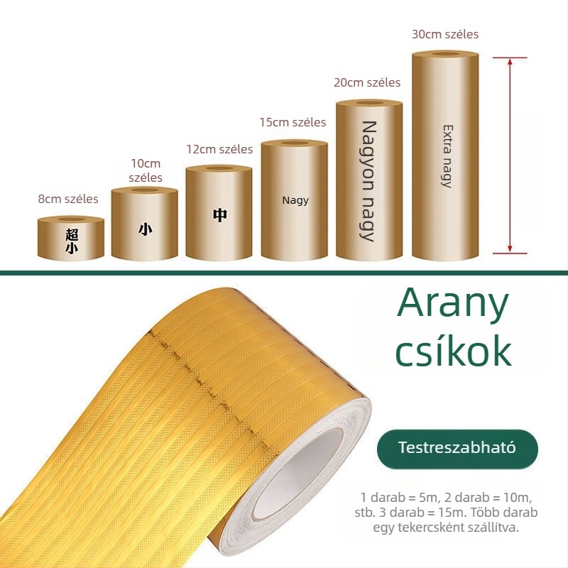 Egyszínű dekoratív, öntapadós és vízálló falidekor csempékre, falakra, párkányokra és ajtókeretekhez