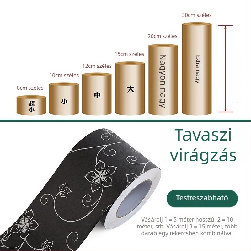 Egyszínű dekoratív, öntapadós és vízálló falidekor csempékre, falakra, párkányokra és ajtókeretekhez