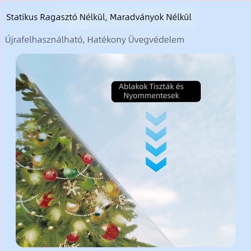Újévi ablak matricák 2026 – Otthoni üvegmatricák, üvegfólia a konyhához, vastagított kivitel