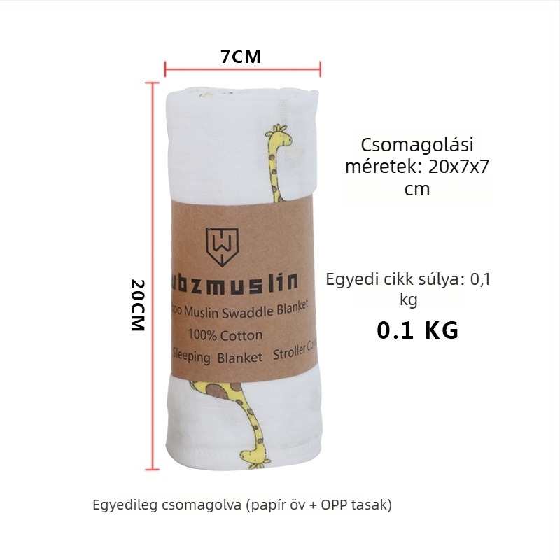 Kétoldalas pamut géz swaddle kendő babáknak, lélegző négyzet alakú takaró nyomtatott mintával, napvédő babakocsi huzat, 110 x 110 cm