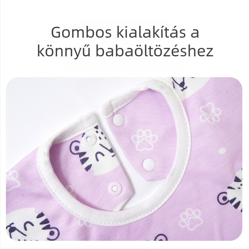 Kangobaby 360° forgó bambuszrostból készült bébi bib, nedvszívó, minták: állatok/betűk/rajzfilmek, 0–3 éveseknek