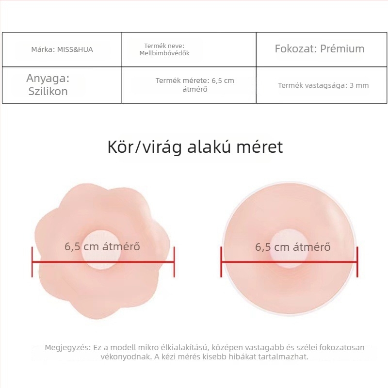 Láthatatlan szilikon mellpadok kis mellekhez, push-up hatás, átlátszó melltartó betét