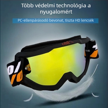 Motorkerékpár és terep kerékpáros szemüveg, TR90 keret, második generáció, cserélhető lencsék, kompatibilis fejvédőpánttal, kerékpáros szemüveg