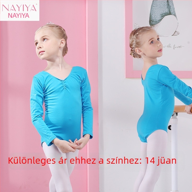 Lányoknak nyári pamut latin tánc gyakorlóruhája balett vizsgákhoz