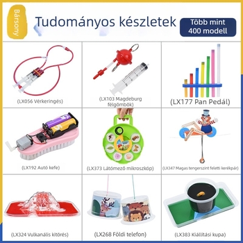DIY fizika készlet gyerekeknek - műanyag oktatási készlet Blue Elephant márka, 7-14 éveseknek