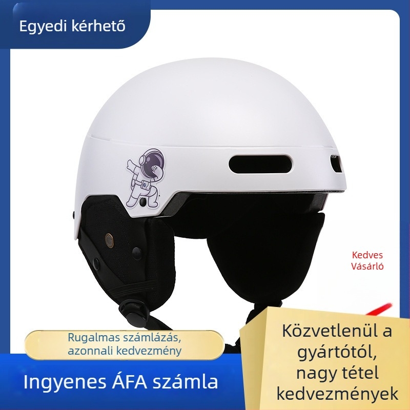 Sí sisak integrált fejvédővel, ABS héj és EPS bélés, gyermekeknek és felnőtteknek egyaránt alkalmas