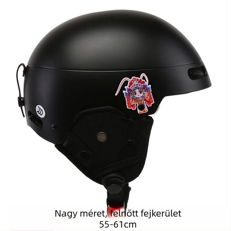 Sí sisak integrált fejvédővel, ABS héj és EPS bélés, gyermekeknek és felnőtteknek egyaránt alkalmas