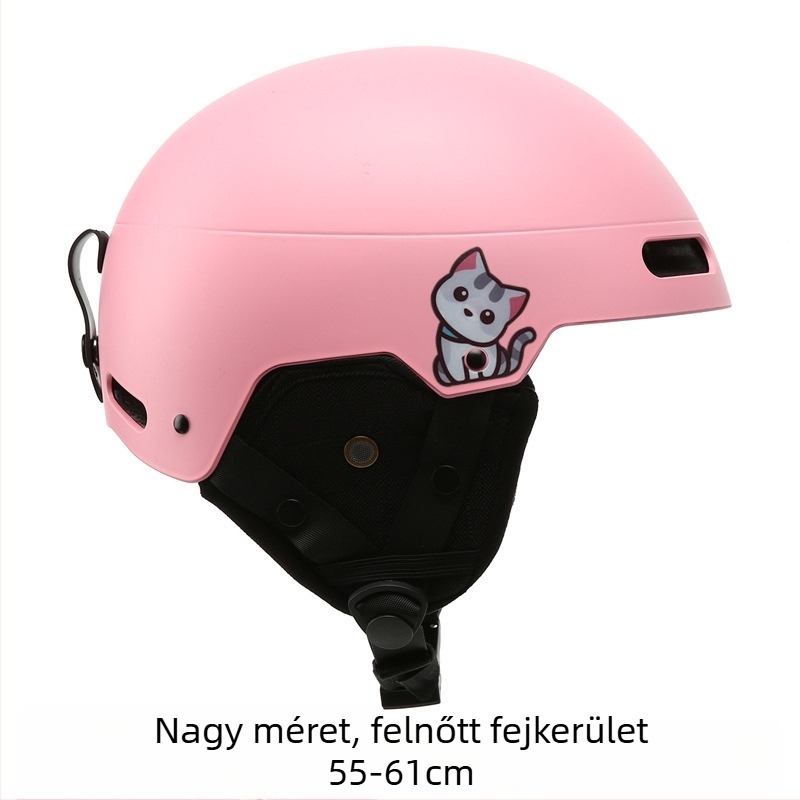 Sí sisak integrált fejvédővel, ABS héj és EPS bélés, gyermekeknek és felnőtteknek egyaránt alkalmas