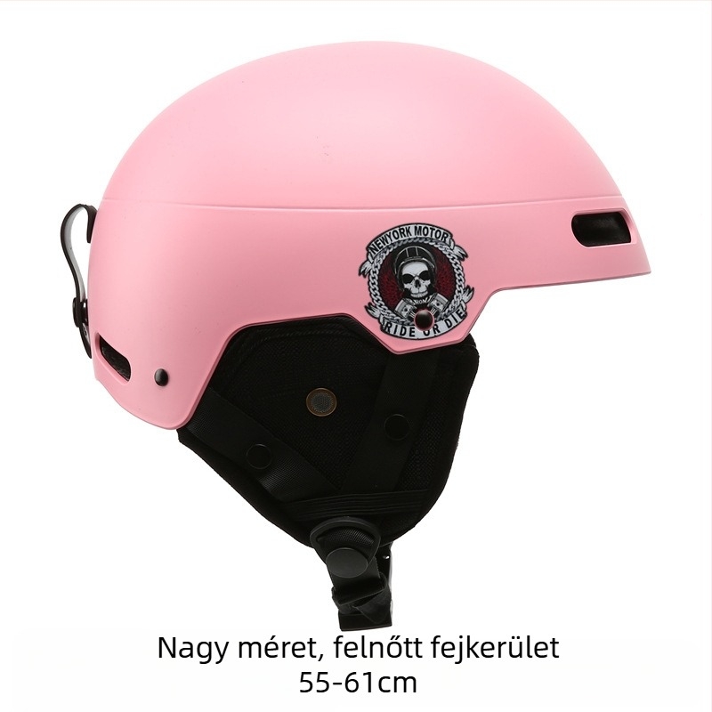 Sí sisak integrált fejvédővel, ABS héj és EPS bélés, gyermekeknek és felnőtteknek egyaránt alkalmas