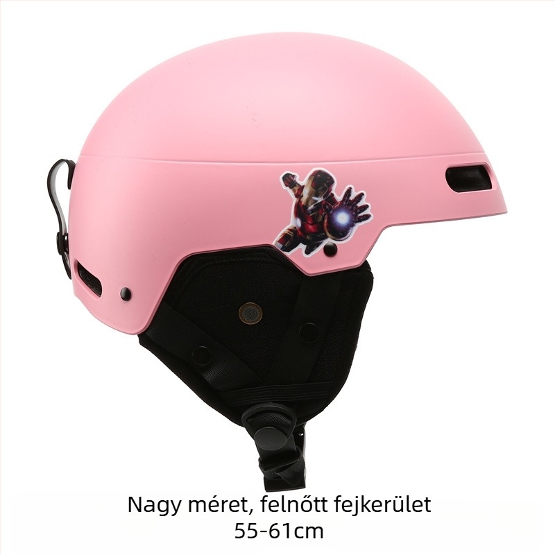 Sí sisak integrált fejvédővel, ABS héj és EPS bélés, gyermekeknek és felnőtteknek egyaránt alkalmas
