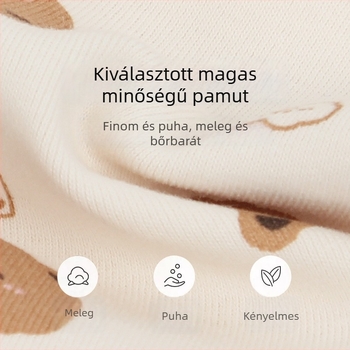 Póló sapka babáknak és gyerekeknek, nyomtatott pamut-Lycra anyagból, fülvédő, nyak melegítése, szélálló, téli