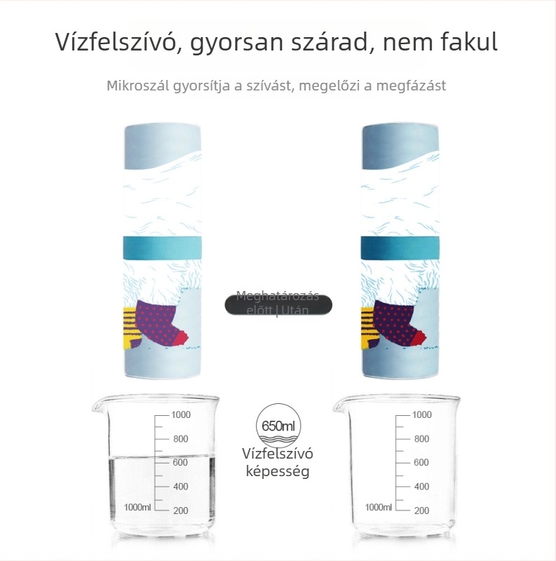 Gyerekek kapucnis fürdőlepedő köpeny – Mikroszálas, 200–300 g, 16 szálú fonal, nyomtatott