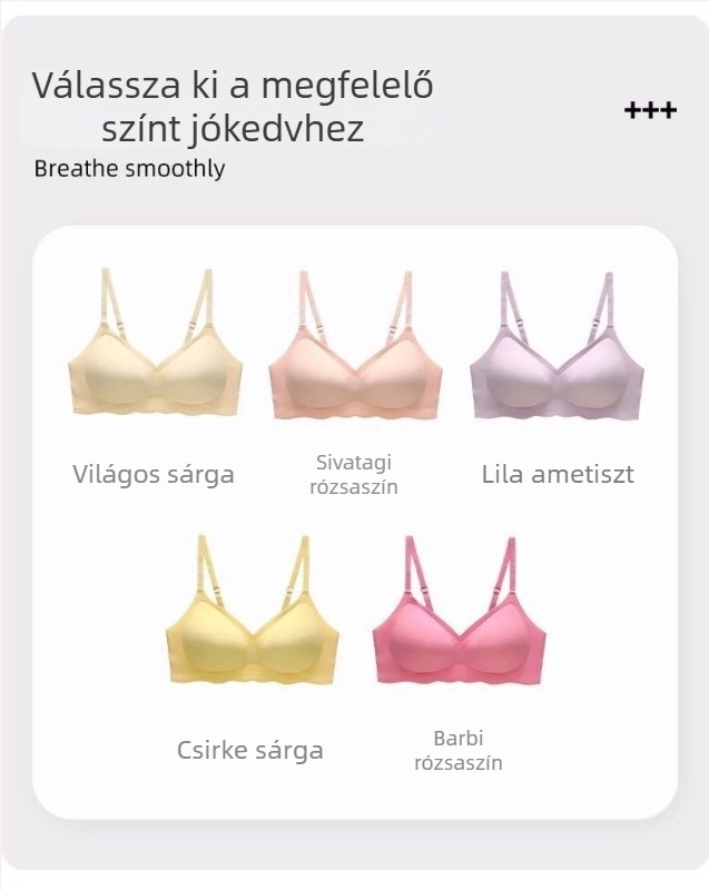 Drót nélküli melltartó 3/4 kosármérettel, nylon anyagból, hátul négyrétegű záródással