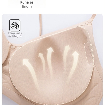 Vezeték nélküli push-up melltartó, 3/4 kosár, fix dupla vállpánt, nejlon anyag és spandex bélés, acélgyűrű nélkül