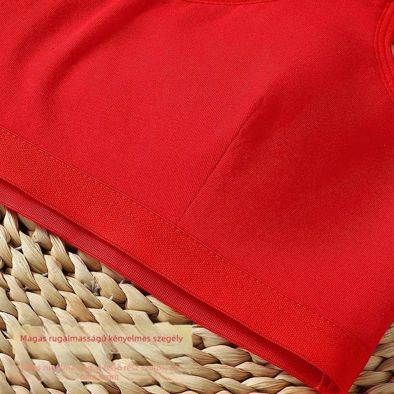 Lányoknak szóló mellény-stílusú alsónemű készlet, gyapot anyag, teljes kosár, vékony formázott kosár, szivacs bélés, rögzített dupla vállpántok, lélegző és kényelmes